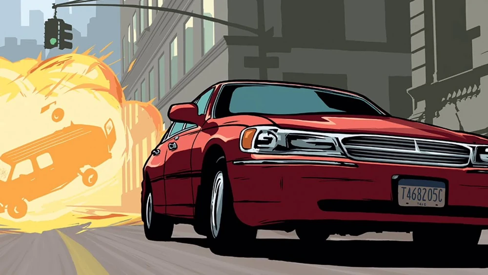 Red vehicle