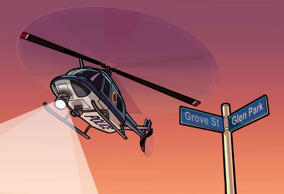 Helicóptero de la policía de Los Santos